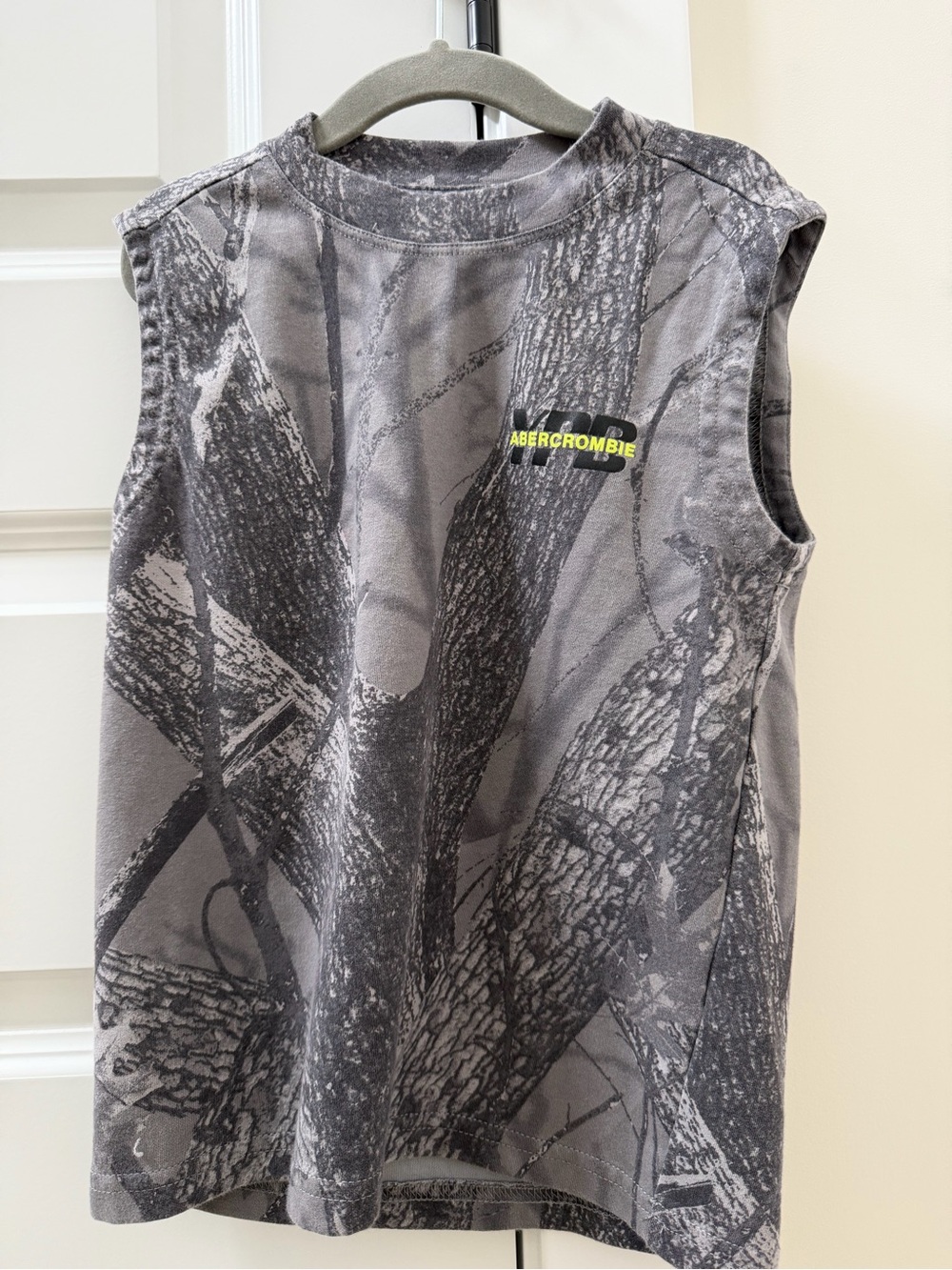 abercrombie kids Gray Camouflage-Style Sleeveless Tank
